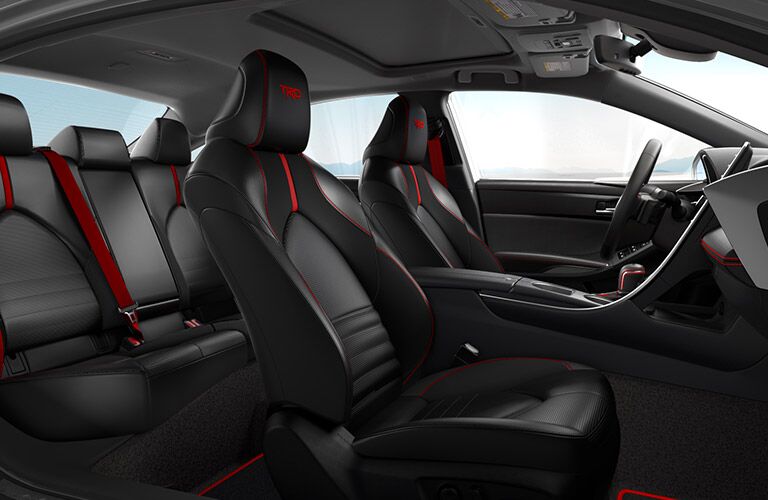 Red-detailed seats in the 2020 Toyota Avalon TRD