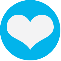 Blue dot with circle icon