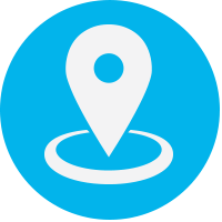 GPS icon on blue dot