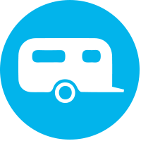 Blue dot trailer icon