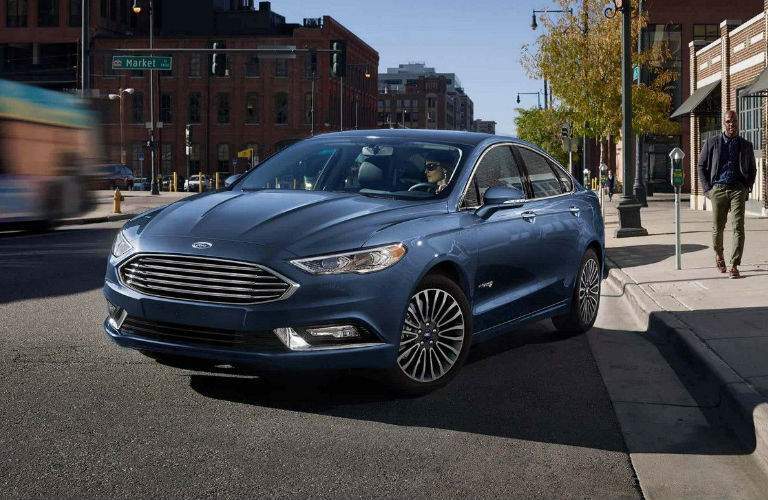 2018 Ford Fusion front blue