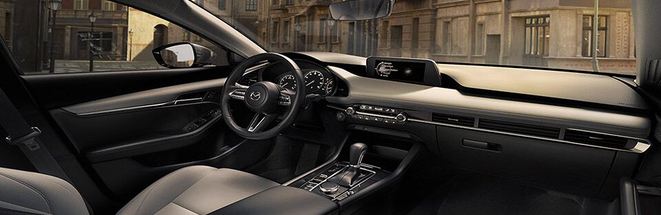 Interior cabin of a 2019 Mazda3