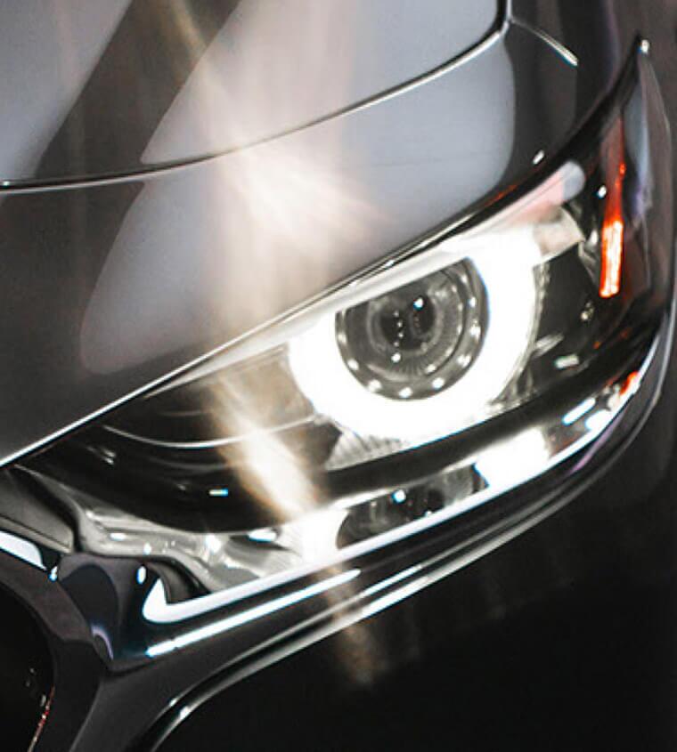 2019 Mazda3 front headlight detail