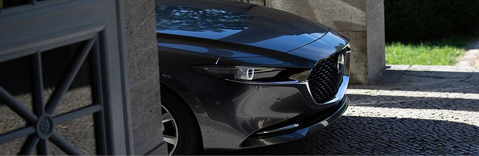 2019 Mazda3 pulling through blind alleyway