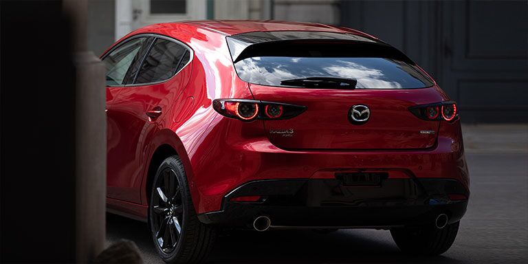 2019 Mazda3 view of the rear hatch