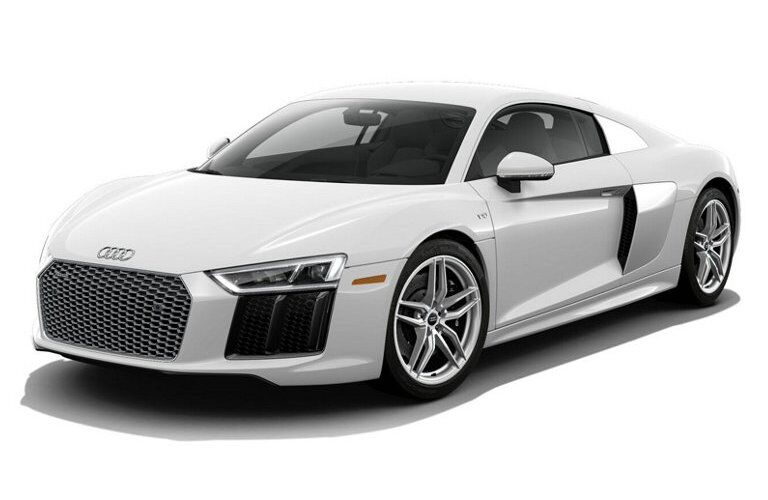 white Audi R8 with white background