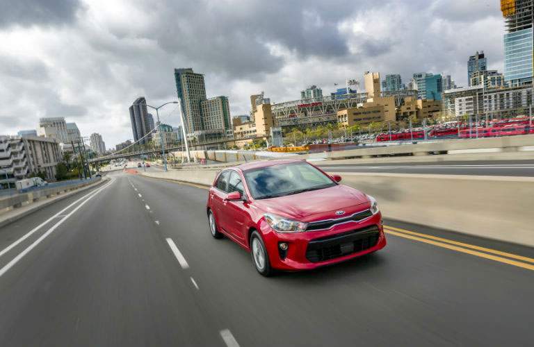 2018 Kia Rio Hatchback Red Exterior Front View