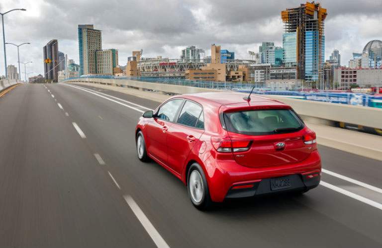 2018 Kia Rio Hatchback Red Exterior Rear View