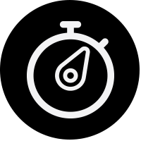 black stop watch icon