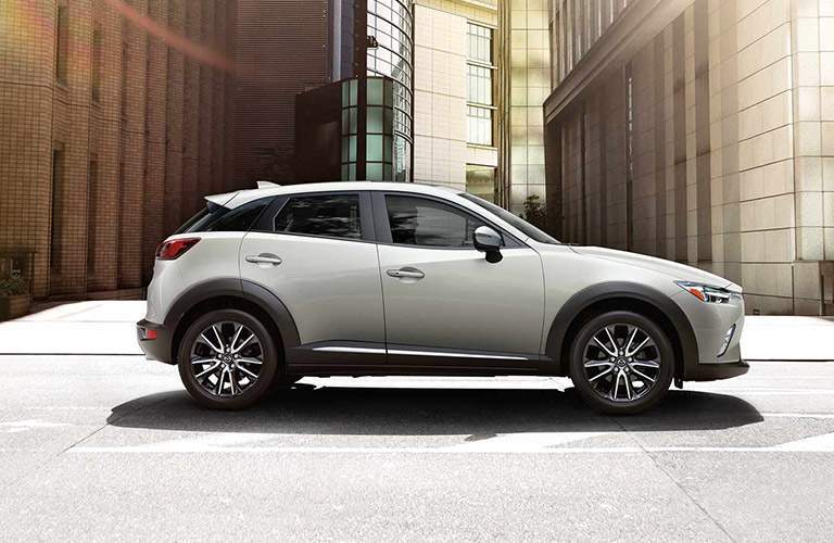 white Mazda CX-3 standing still