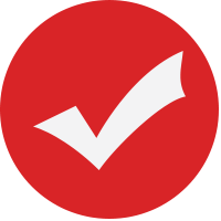red check mark icon