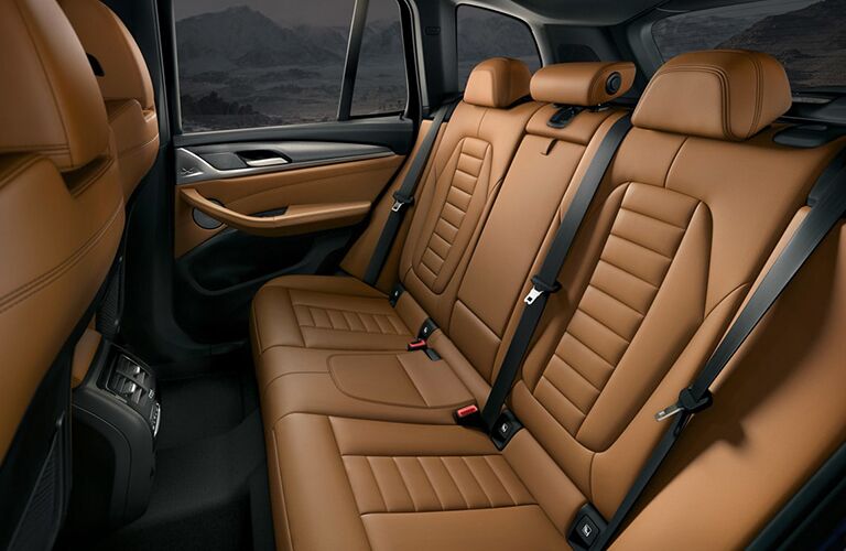 Rear row of seats inside 2019 BMW X3