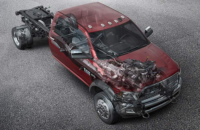 2018 RAM Chassis Cab above view cross section