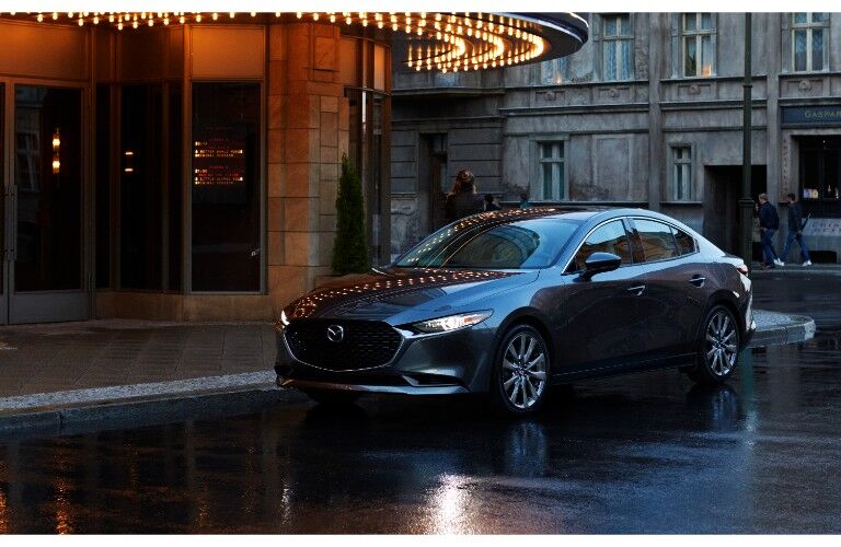 2019 Mazda3 parked in rain