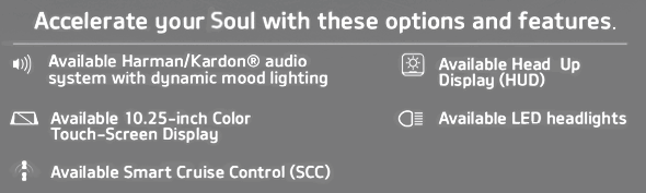 Accelerate your Soul with these available options and features