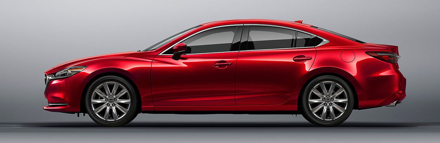 sideview of red mazda6