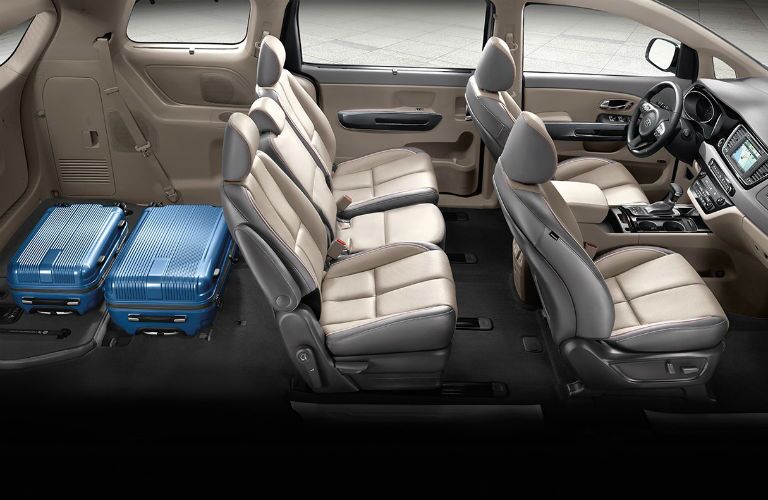 2018 Kia Sedona seats upper view
