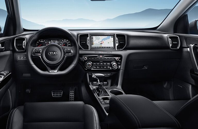 2019 Kia Sportage dash and wheel