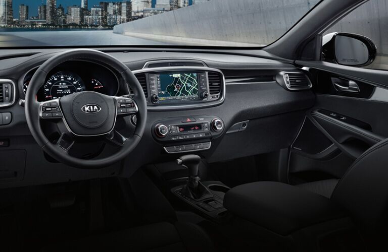 2020 Kia Sorento interior dash and wheel