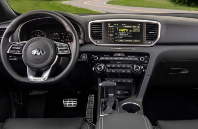 2021 Kia Sportage front wheel and dash