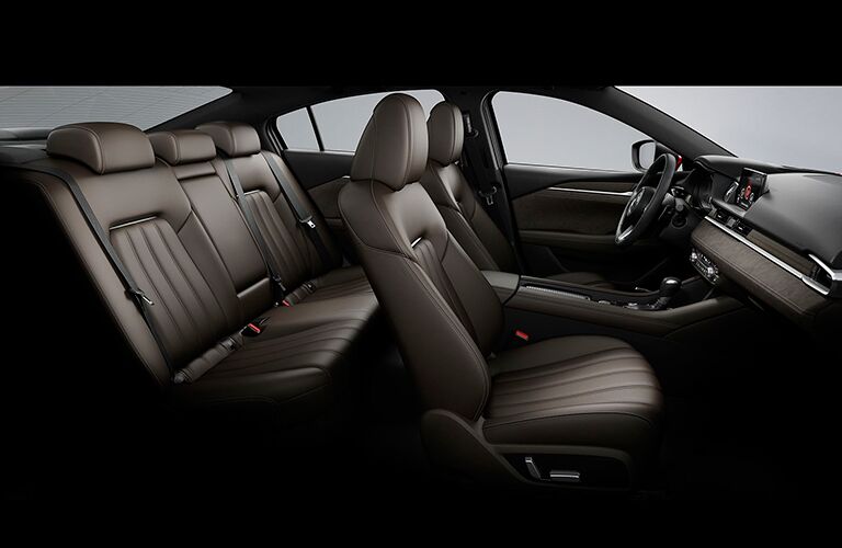 side view of interior seating of 2018 mazda6