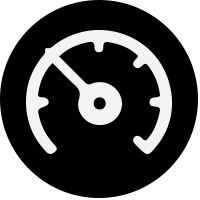 black icon speedometer