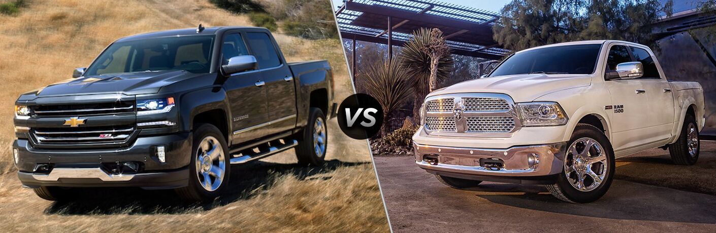 2018 Chevrolet Silverado Vs Ram 1500 2018 Chevrolet Silverado And Ram 1500 In A Side By Comparison Image