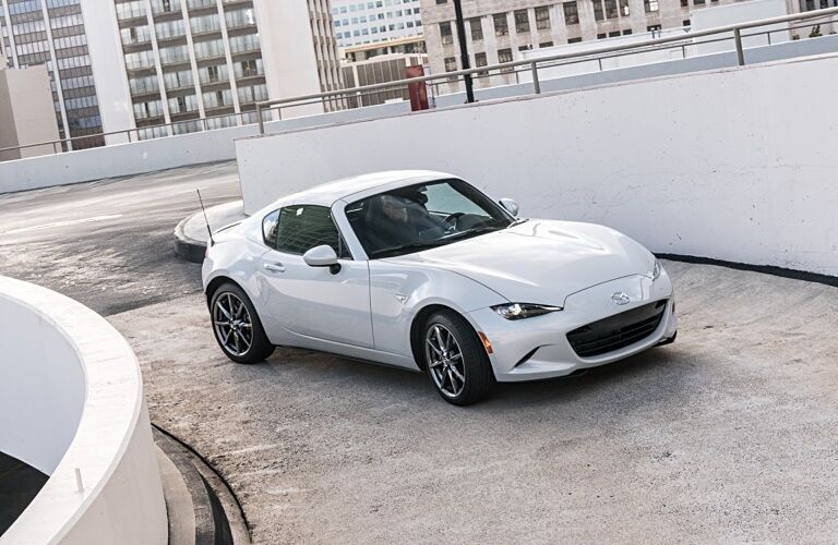 2018 Mazda MX-5 Miata RF white front view