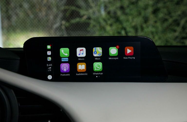 2019 Mazda3 infotainment screen with Apple CarPlay