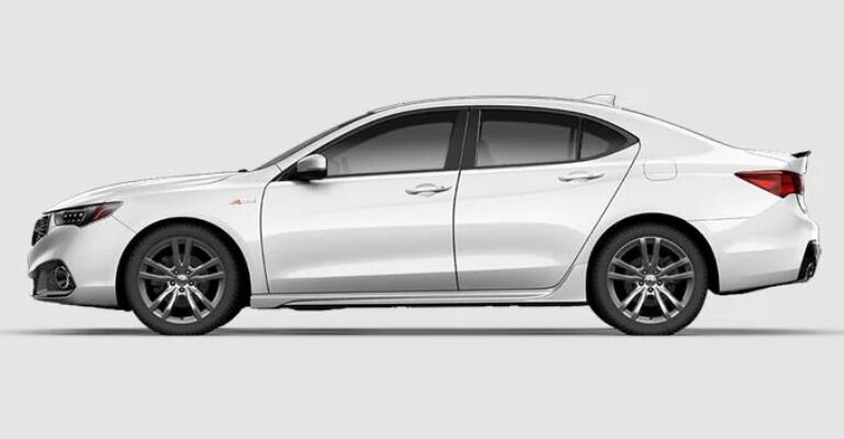 2019 Acura TLX A-Spec V6 white side view