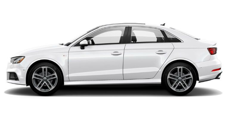 2019 Audi A3 Prestige white side view