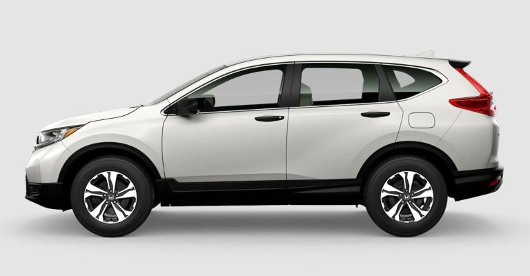 2019 Honda CR-V LX white side view