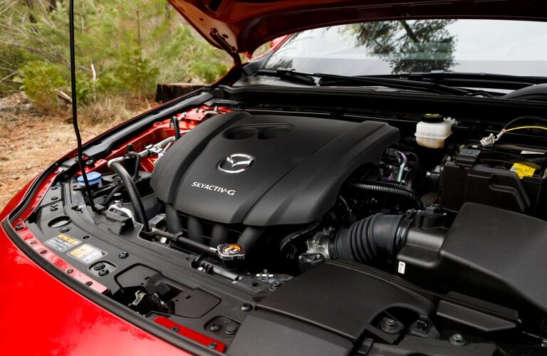 2019 Mazda3 under the hood engine