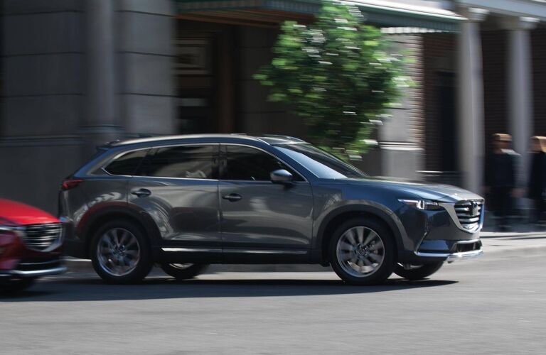 2019 Mazda CX-9 gray side view moving