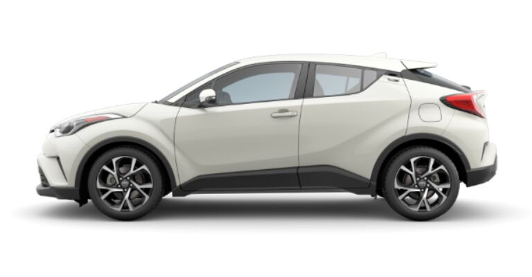 2019 Toyota C-HR XLE white side view