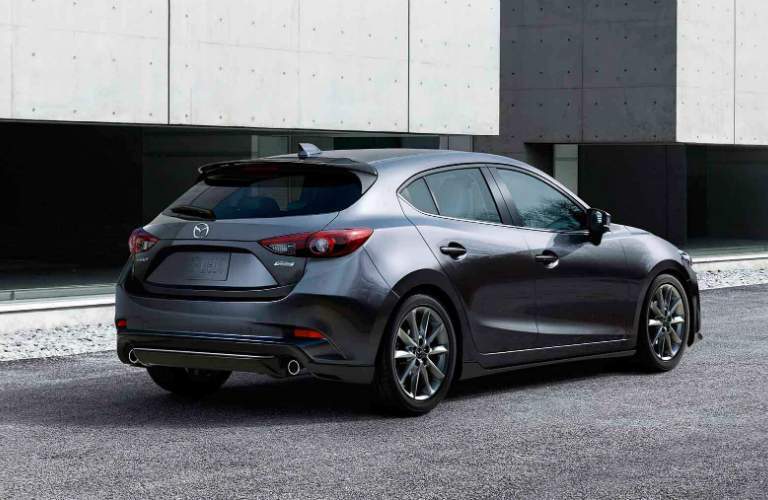 dark gray mazda3 hatchback
