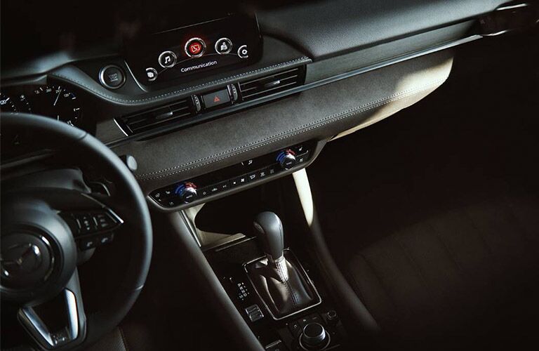 shifter and steering wheel in mazda6