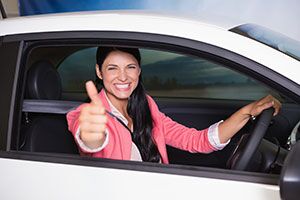 female car salesperson