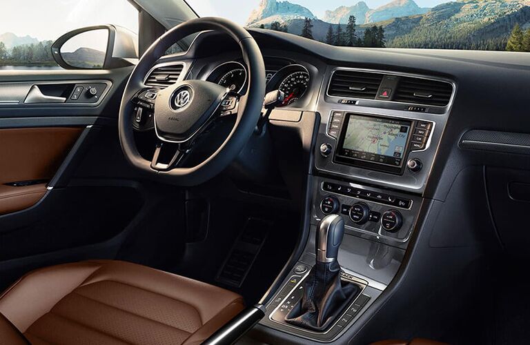 volkswagen golf alltrack interior, steering wheel
