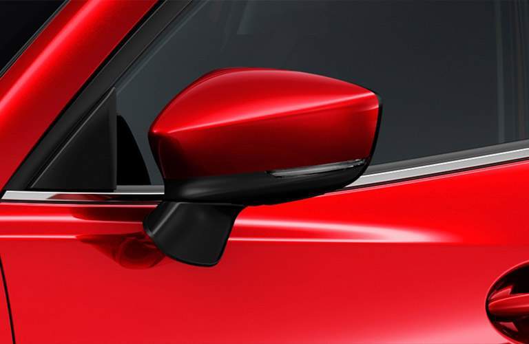 2018 Mazda3 5-Door View of Sideview Mirror in Red
