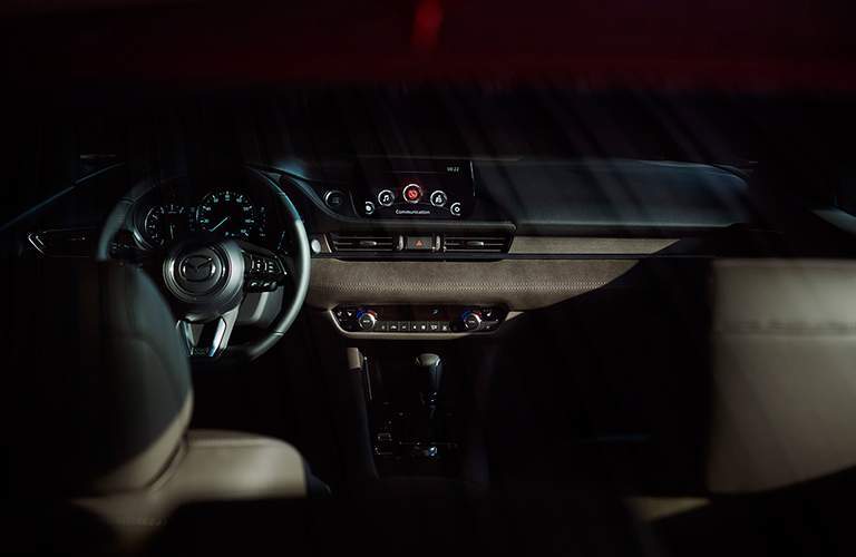 Front Dash and Steering Wheel in the 2018 Mazda6
