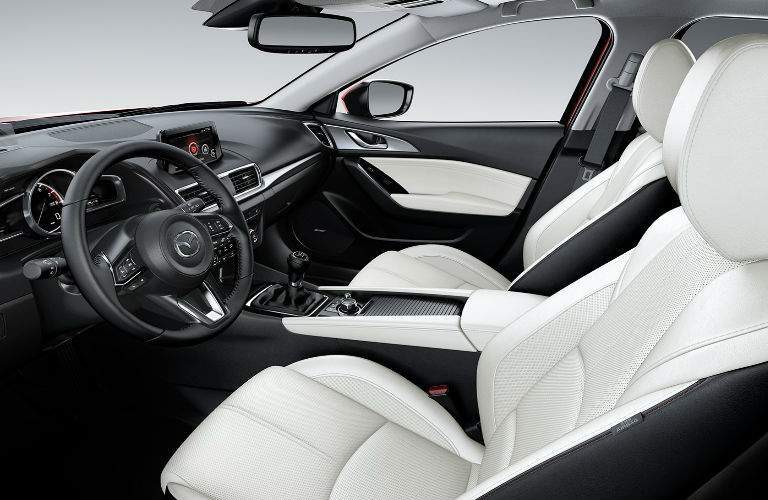 2017 Mazda3 Interior View of Seating in Black and White