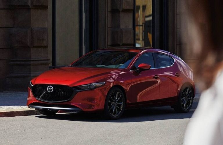 2020 Mazda3 Hatchback parked along roadside