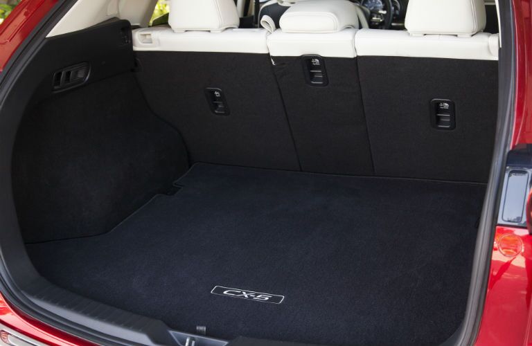 A photo of the cargo space available in the back of the 2019 Mazda CX-5.