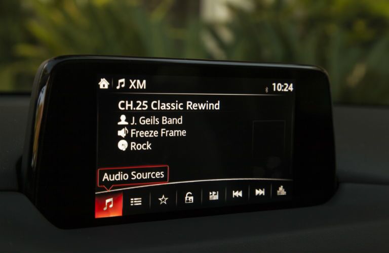 A photo showing the touchscreen interface in the 2019 Mazda CX-5.