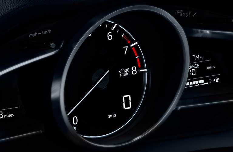 2018 Mazda3 Close-up view of speedometer