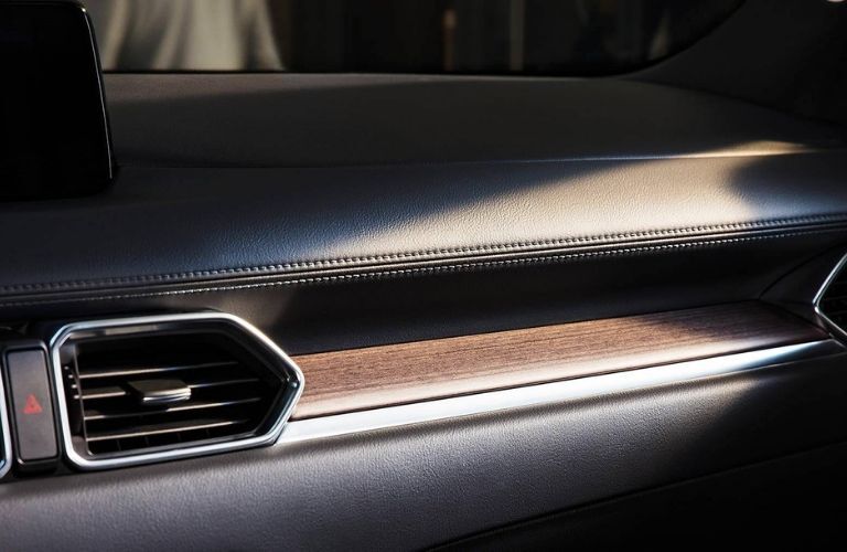 Interior wood trim in 2019 Mazda CX-5
