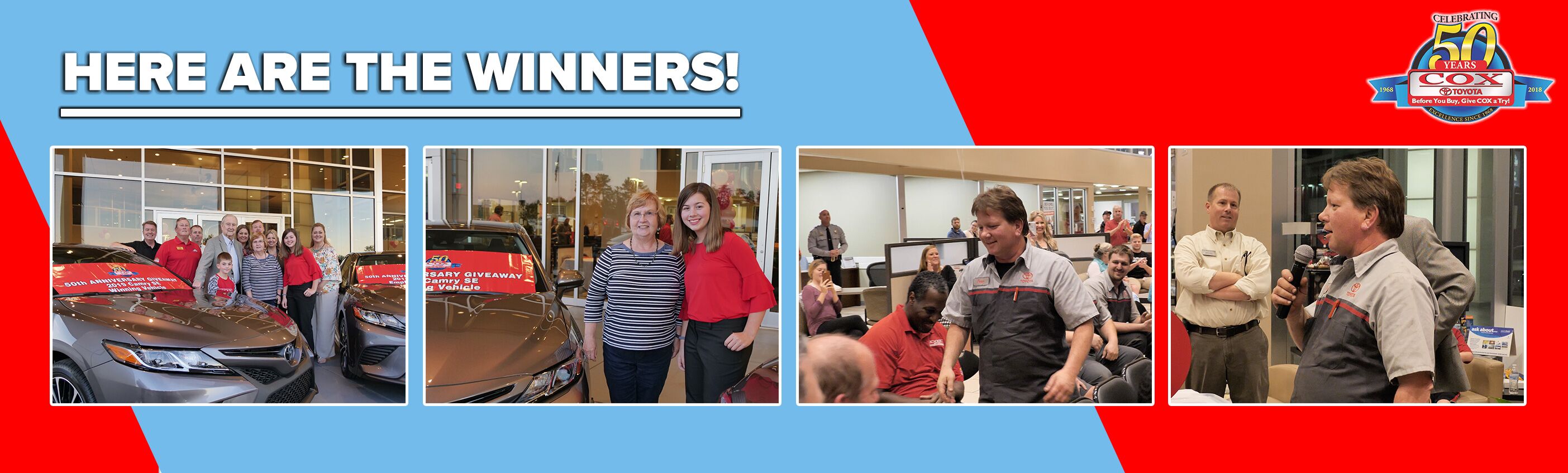 Cox 50 Year Car Giveaway Winners