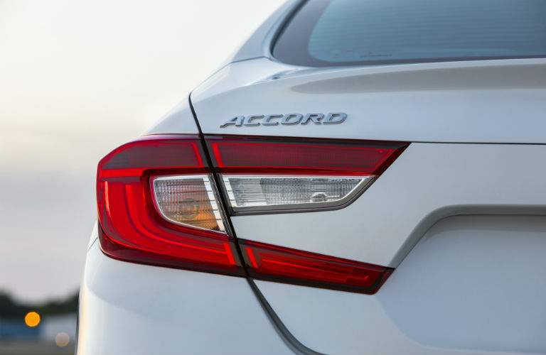 2018 Honda Accord in white badging closeup