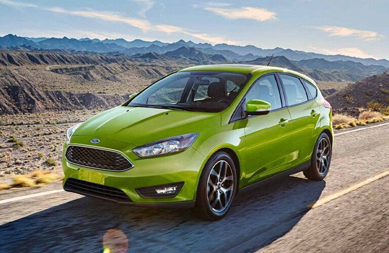 2018 Ford Focus parked on a desert road